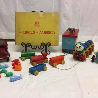 Vtg Train & Circus Toys