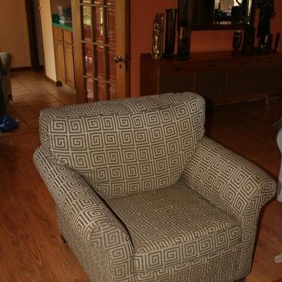 Pair of Fabric Arm Chairs 