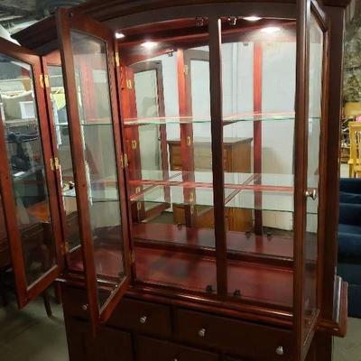 BenchMark 2 Piece Lighted China Hutch..