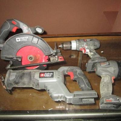 Porter Cable Cordless Power Tools Set
