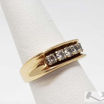 824: 14k Gold Diamond Band, 6.1g
Weighs approx 6.1g, Size 6.5 OS19-017630.8
OS19-017630.8