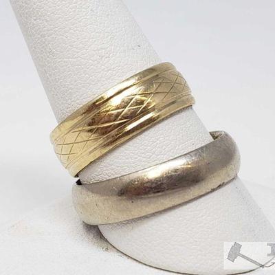 850: Two 14k Gold Bands, 14.4g
Combined weighs approx 14.4g, sizes 9.5 and 12
OS19-017630.56 1/2