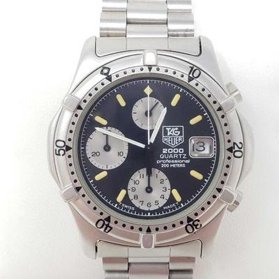 957 Tag Heuer 2000 Professional Watch
Stamped 262.006-1 on back of Face