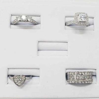 1050 	
4 Rings Mostly Sterling
4 Rings Mostly Sterling weighs approx 17.5g sizes range apprix from 6.5 to 8. OS19-018517.46...