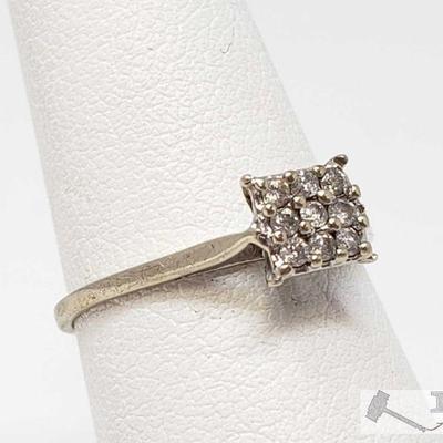 826: 
14k Gold Diamond Ring, 1.2g
Weighs approx 1.2g, size 6 
OS19-017630.74