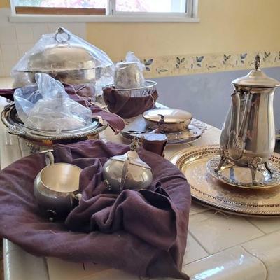 101	

Silver Plated Serving Trays, Tea Pots, Shot Glasses and more!
Silver Plated Serving Trays, Tea Pots, Shot Glasses and more!