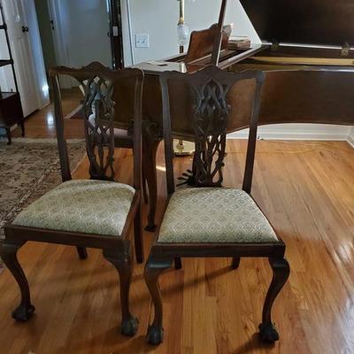 420
Two Antique Mahogany chairs
Chairs are standard size