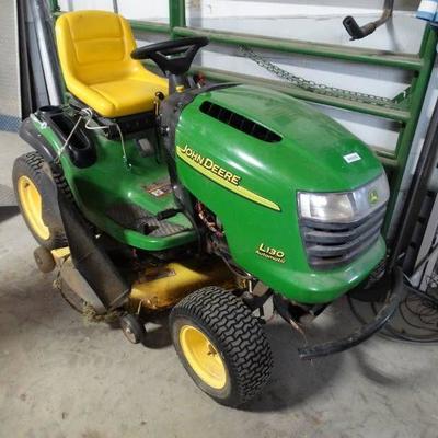 #ohn Deere L130 automatic riding mower with 48 cu ...