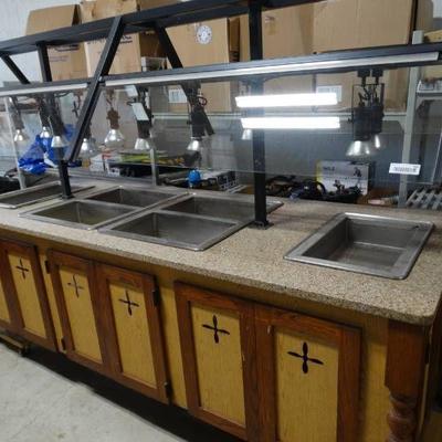 Nice commercial buffet w sneeze guard and solid s ...