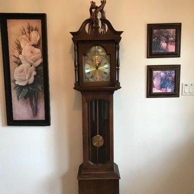 Howard Miller Grandmother clock 72 t x 15.5 w x 10 d 