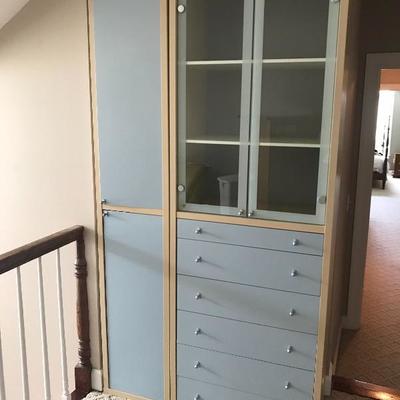 Ikea Glass Cabinet and Side Storage
