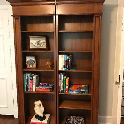 Tall double bookcase