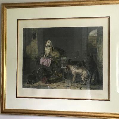 Vintage dog print from England