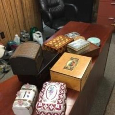 Lot of Trinket Boxes, Cigar Boxes and More