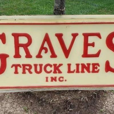 Graves Truck Line Inc. Vintage Sign