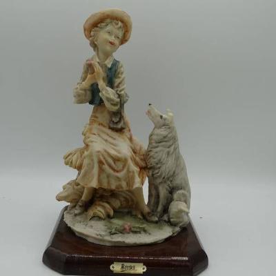 Benkil lady figurine with dog...
