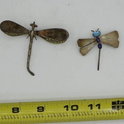 2 Dragonfly brooch's.