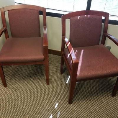 2 Maroon Office Chairs
