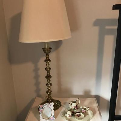 Brass lamp $38
2 available