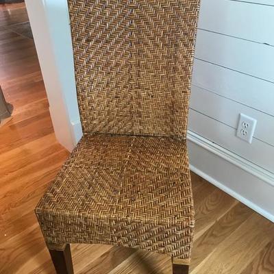 Rattan chair with slipcover $110 each 4 available

