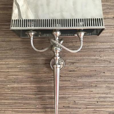 Silver plated triple candlesticks with shade $125
2 available