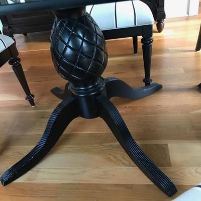 Stanley 2 pineapple pedestal and glass dining table $450
79 X 46 X 30"
Stanley side chair $85 each 6 available SOLD
Stanley arm...