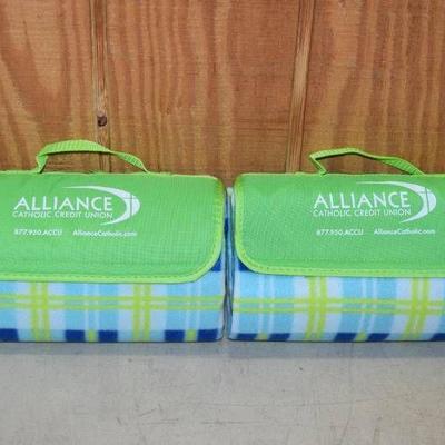 2 Picnic Beach Blankets with Waterproof Backing