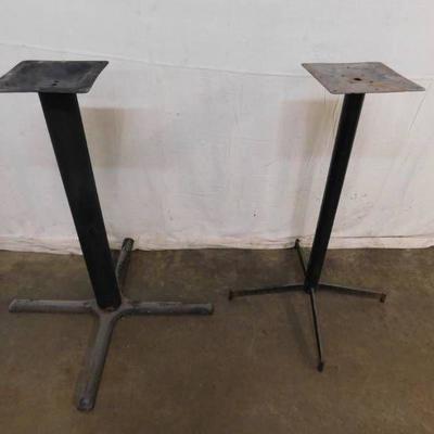 2 Metal Table Bases