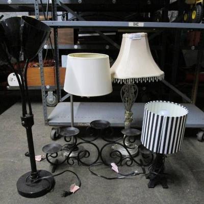 Partylite Pillar Holder Antique Black and Lot of T ...