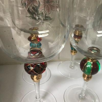 Festive Chrystal Wine Glasses 
