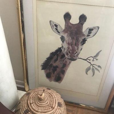 Hand Painted Artwork of Giraffe 