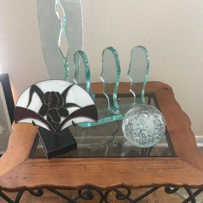 Stain Glass Fan, Glass Artwork 