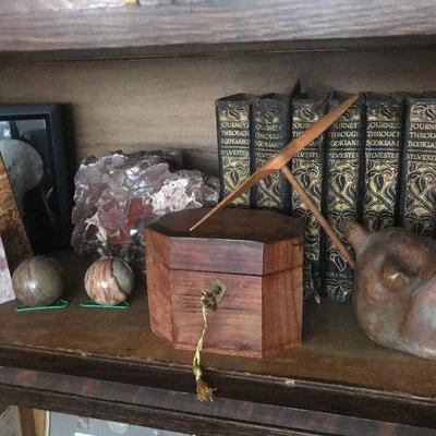 Leather Books and Wooden Boxes 