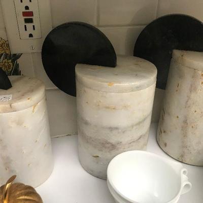 Set of Marble Canister 