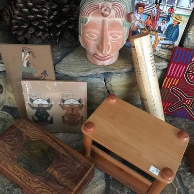 Mexican Sand Art, Wooden Boxes 