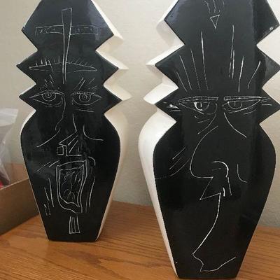 Ceramic Face Vases 