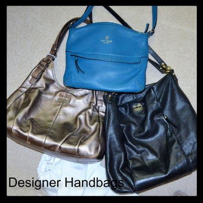 Designer handbags: Coach, Kate Spade