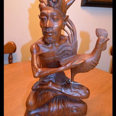 Hand-carved Indonesian statue