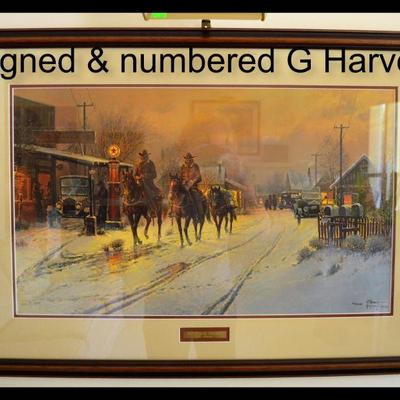 Signed and numbered G Harvey art: 