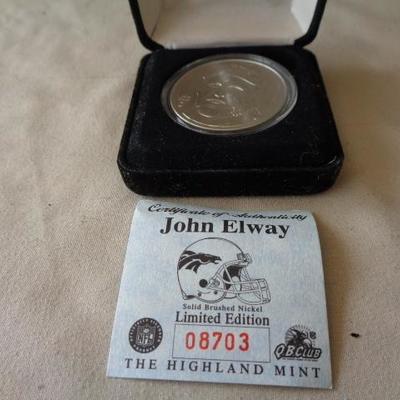 John Elway mint coin