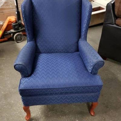 #Nice New Modern Blue Wing Back Arm Chair