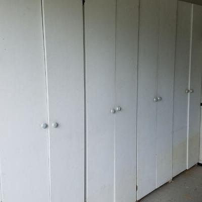 Painted Wood Storage Closets 4