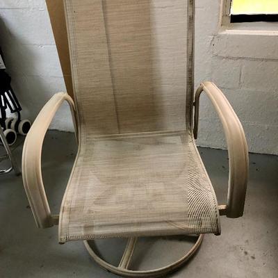 2 Sling Chairs w/Swivel Base - 1@$40, 1@$60