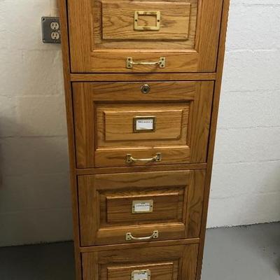 4-Drawer Wood File Cabinet - $345