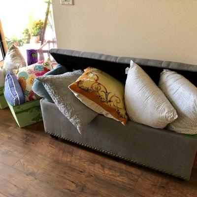 Upholstered storage bench  - $60
