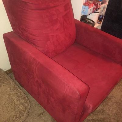 Red single accent chair $40