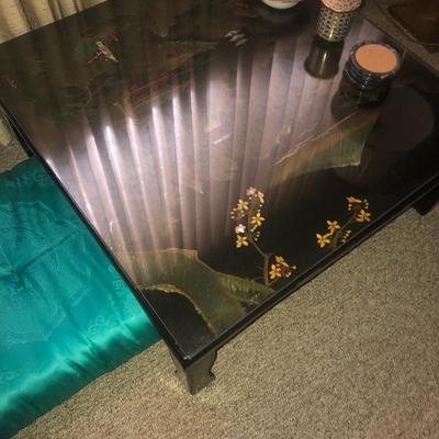 Imported Set of inlay pearl coffee, or end table $500