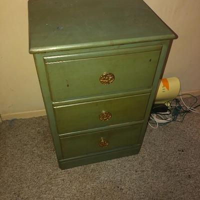 Single small end table dresser $25