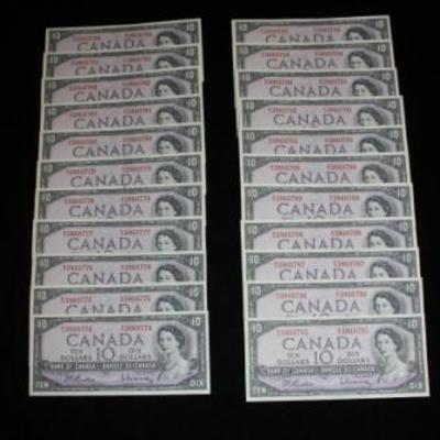 Canadian bills mostly high grade including 