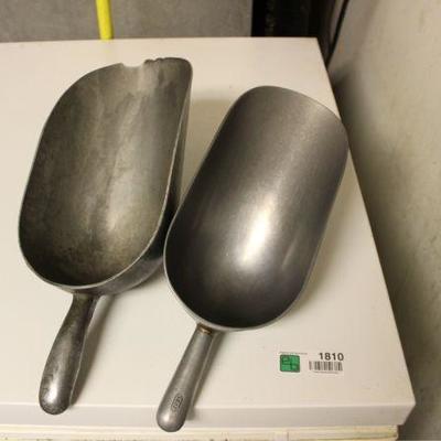 Two Metal Ice Scoops
